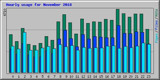 Hourly usage for November 2018