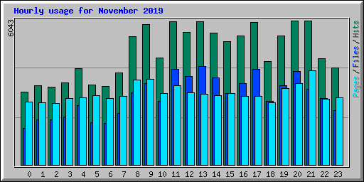 Hourly usage for November 2019