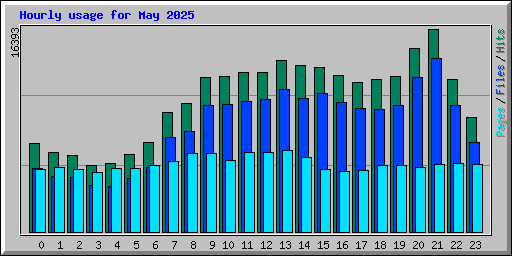 Hourly usage for May 2025