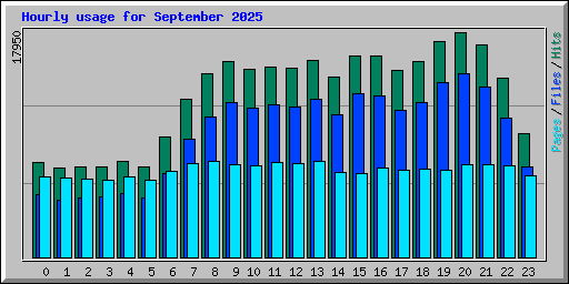 Hourly usage for September 2025
