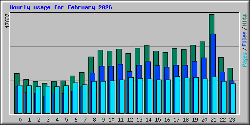 Hourly usage for February 2026
