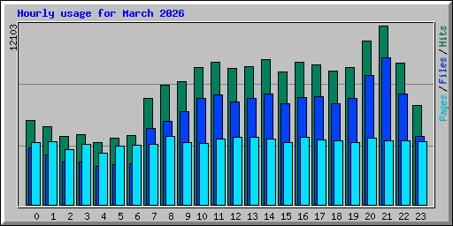 Hourly usage for March 2026